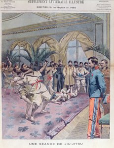 Eine Jiu-Jitsu-Sitzung in Frankreich, Illustration aus Le Petit Parisien, 1905 von French School