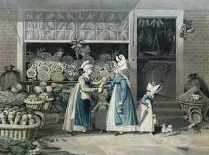 Ein Pariser Gemüseladen, frühes 19. Jahrhundert von French School