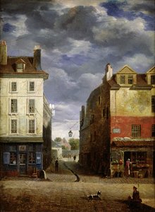 Eine Straße im alten Paris von French School