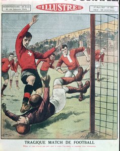 Ein tragisches Fußballspiel, aus Le Petit Journal, 27. März 1927
