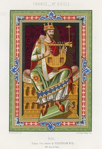 Ein König spielt eine Leier