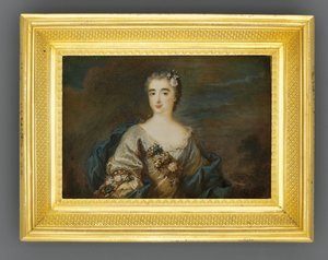 Eine Dame namens Louise-Jeanne de Durfot, Duchesse de Mazarin et de la Meilleraye, ca. 1750 von French School