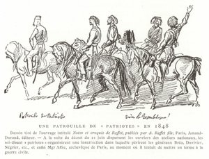 Eine Patrouille von Patrioten, Frankreich, 1848 von French School