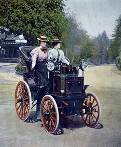 Ein benzinbetriebener Panhard Levassor Phaeton mit Anlasser, 1896 von French School