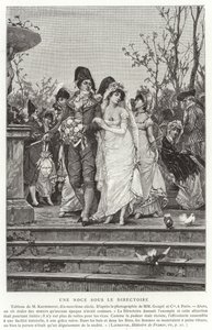 Eine Hochzeit unter dem Direktorium, Französische Revolution, 1795-1799 von French School