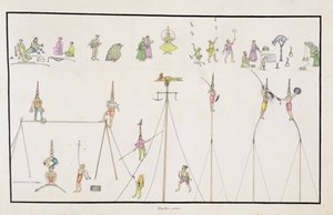 Akrobaten, Jongleure, Imitatoren, Entertainer aus dem Gentil-Album, veröffentlicht 1774