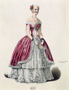 Schauspielerin Eugenie Doche in der Titelrolle in Die Kameliendame, Drama von Alexandre Dumas fils, Frankreich