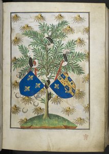 Wappen-Seite, aus dem Stundenbuch (Die Bedford-Stunden) um 1410-30 von French School