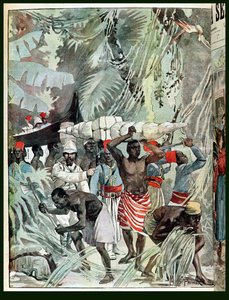 Vordringen der Marchand-Mission in den unberührten Regenwald, 1898 von French School