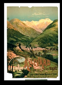 Werbung für Allevard Les Bains, Isere