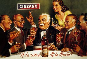 Werbung für Cinzano Blanc