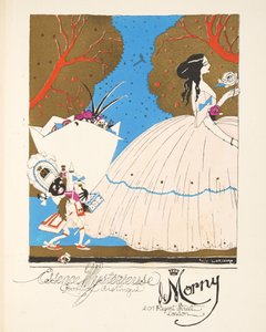 Werbung für "Essence Mysterieuse de Morny", aus einer Sammlung von Modeplatten von French School