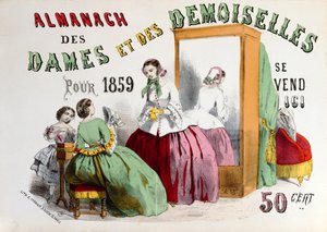 Werbung für den Almanach des Dames et des Demoiselles, graviert von Charles Fernique, veröffentlicht in Paris, 1859 von French School