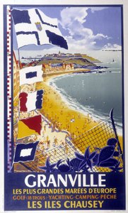 Werbeplakat für Granville und die Chausey-Inseln, Anfang des 20. Jahrhunderts