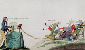 Allegorie der Französischen Revolution, die alle Throne der gekrönten Räuber entfernt