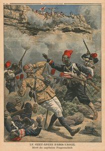 Hinterhalt bei Abir-Taouil, Tod von Hauptmann Fiegenschuh, Illustration aus 