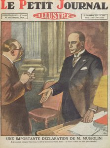 Eine wichtige Erklärung von Benito Mussolini (1883-1945) aus Le Petit Journal, 25. Dezember 1927
