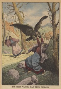 Ein Adler von zwei Frauen besiegt von French School