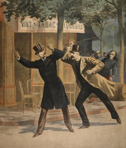 Ein Vorfall zwischen Esterhazy und Picquart, Illustration aus Le Petit Journal: Supplement illustre, 17. Juli 1898 von French School