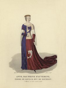Anne von Auvergne, Ehefrau von Louis II., Herzog von Bourbon von French School