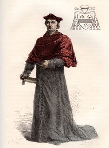 Antoine Duprat, französischer Kardinallegat (1463-1535) - Kardinal Antoine Duprat (1463-1535) - Gravur aus „L