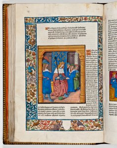 Archelaus auf dem Thron nach dem Tod seines Vaters Herodes des Großen, 4 v. Chr. (handkolorierter Druck)