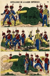 Artillerie der kaiserlichen Garde. Epinal-Bild 19. Jahrhundert von French School