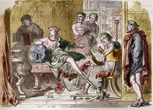 Aspasia von Milet, die griechische Kurtisane des 5. Jahrhunderts v. Chr. Gravur