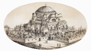 Aya Sofya Camii oder St. Sophia Basilika, Istanbul, Türkei, nach einer Illustration aus dem mittleren 19. Jahrhundert, aus L