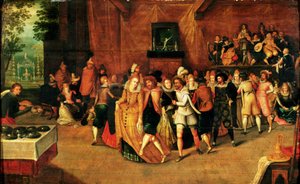 Ball während der Herrschaft von Heinrich III., 1574-89 von French School