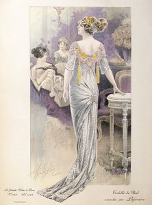 Ballkleid, aus Les Grandes Modes de Paris