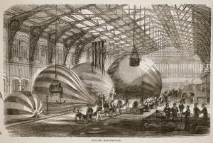 Ballonfabrik, Illustration aus Cassells Geschichte des Krieges zwischen Frankreich und Deutschland, 1870-1871
