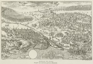 Schlacht bei Murten (Stich) von French School