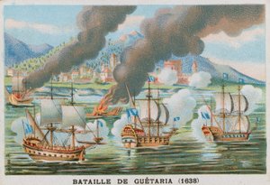Schlacht von Guetaria, 1638 von French School
