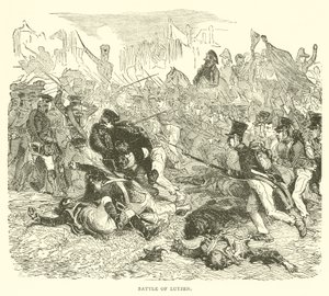 Die Schlacht von Lützen (Gravur) von French School