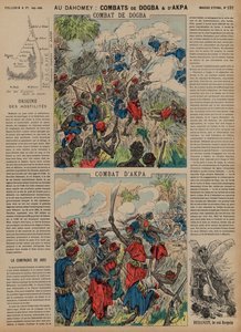 Schlachten von Dogba und Akpa, Dahomey, Zweiter Französisch-Dahomeischer Krieg, 1892 von French School