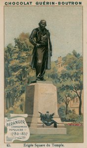 Béranger, populärer Liedermacher, 1780-1857, errichtet im Square du Temple von French School