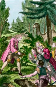 Bernard de Jussieu pflanzt eine Zeder aus dem Libanon im Jardin des Plantes in Paris (18. Jahrhundert)