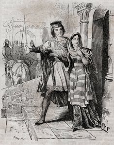 Bertrade von Montfort (1070-1117) Königin von Frankreich mit Philipp I. König von Frankreich - in „Histoire de France“ von Anquetil. 19. Jahrhundert