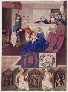 Geburt von Johannes dem Täufer (Innenansicht), nach einem Gemälde Frankreichs aus dem 15. Jahrhundert von French School