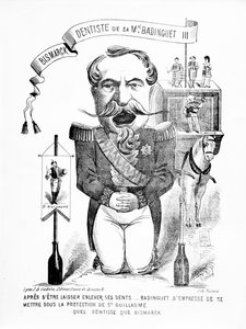 Bismarck, Zahnarzt seiner Majestät Badinguet III, 1871 von French School