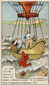 Blanchard und Jeffries machen den ersten erfolgreichen Ballonflug über den Ärmelkanal von French School