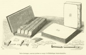 Katalogbox, neues System in Gebrauch in der Bibliothek Sainte-Geneviève