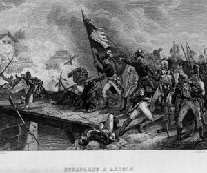 Bonaparte in Arcole - in „Revolution française“ von Thiers. 19. Jahrhundert von French School