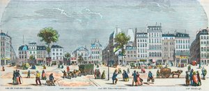 Boulevard des Filles du Calvaire und Boulevard du Temple - Rue Pont aux Choux - Rue des Filles-du-Calvaire - Rue Saintonge - Gravur in „Tableau-de-Paris“ von Edmond Texier 1852