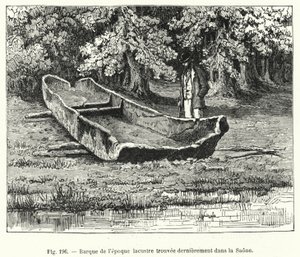 Braque aus der Seezeit, kürzlich in der Saône gefunden (Gravur) von French School
