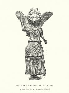 Bronzefigur des Sieges, 6. Jahrhundert (Stich)