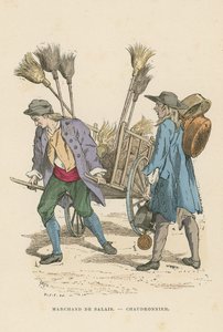 Bürstenverkäufer und Kupferschmied von French School