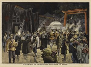 Beerdigung der Kaiserinwitwe von Japan, 1897 von French School