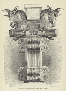 Kapitell aus Susa, Vorderansicht, Louvre von French School